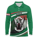 African Sudan Long Sleeve Polo Shirt Victory Is Ours - African Pride