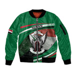 African Sudan Sleeve Zip Bomber Jacket Victory Is Ours - African Pride