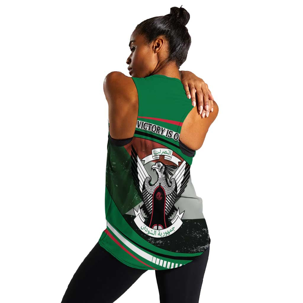 African Sudan Women Racerback Tank Victory Is Ours - African Pride
