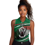 African Sudan Women Sleeveless Polo Shirt Victory Is Ours - African Pride