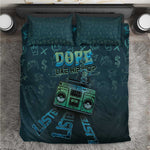Dope Like Hip Hop Bedding Set Hiphop Graffiti Style - African Pride