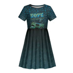 Dope Like Hip Hop Kid Short Sleeve Dress Hiphop Graffiti Style - African Pride