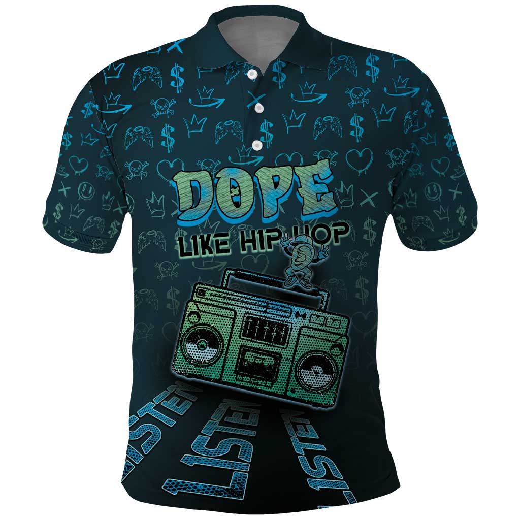 Dope Like Hip Hop Polo Shirt Hiphop Graffiti Style - African Pride