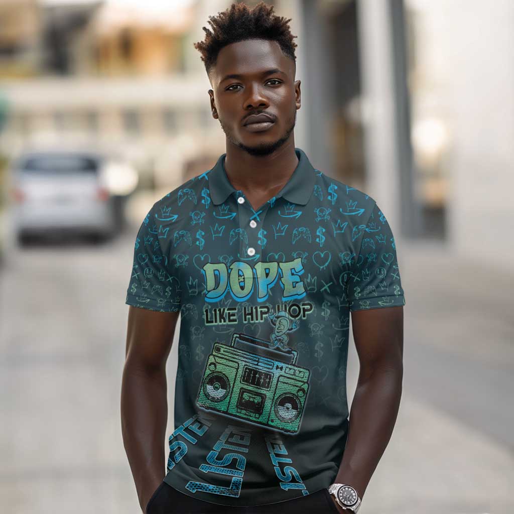 Dope Like Hip Hop Polo Shirt Hiphop Graffiti Style - African Pride
