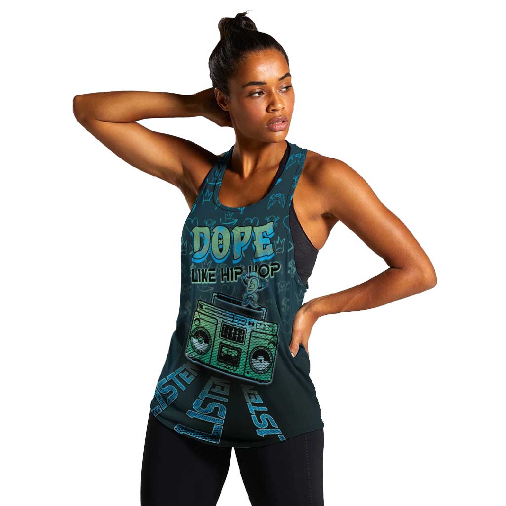Dope Like Hip Hop Women Racerback Tank Hiphop Graffiti Style - African Pride