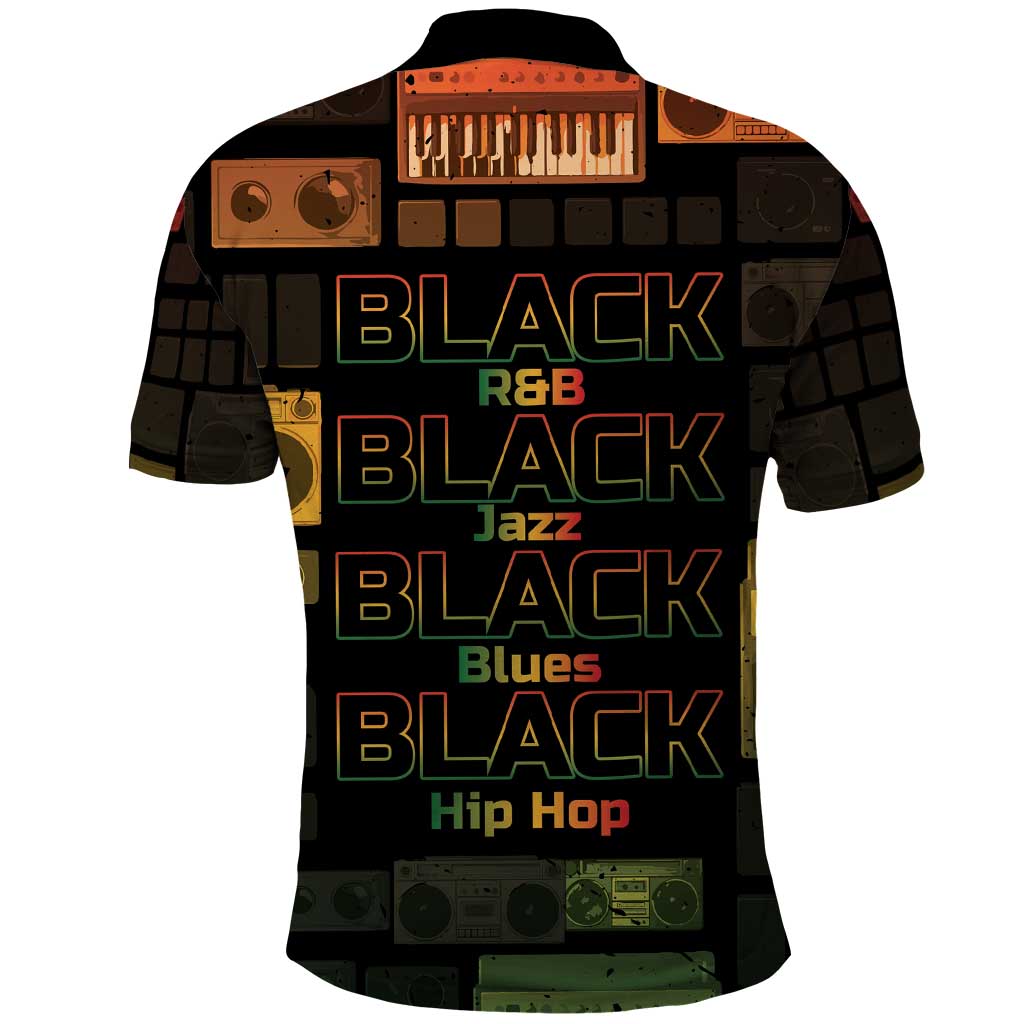 Black Music Month Polo Shirt All Music Is Black Music - African Pride