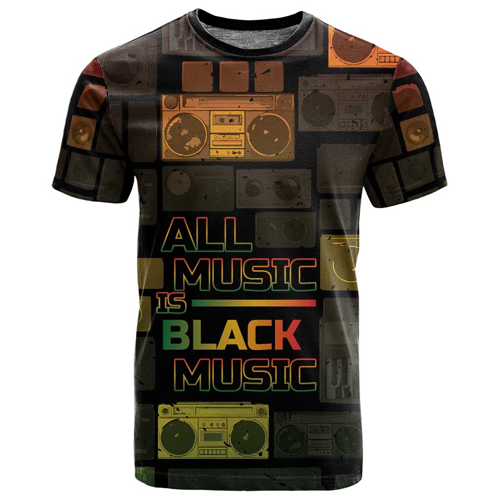 Black Music Month T shirt All Music Is Black Music - African Pride