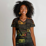 Black Music Month Women V-Neck T-Shirt All Music Is Black Music - African Pride