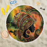 Black Women Beach Blanket Afro Latina Queen - African Pride