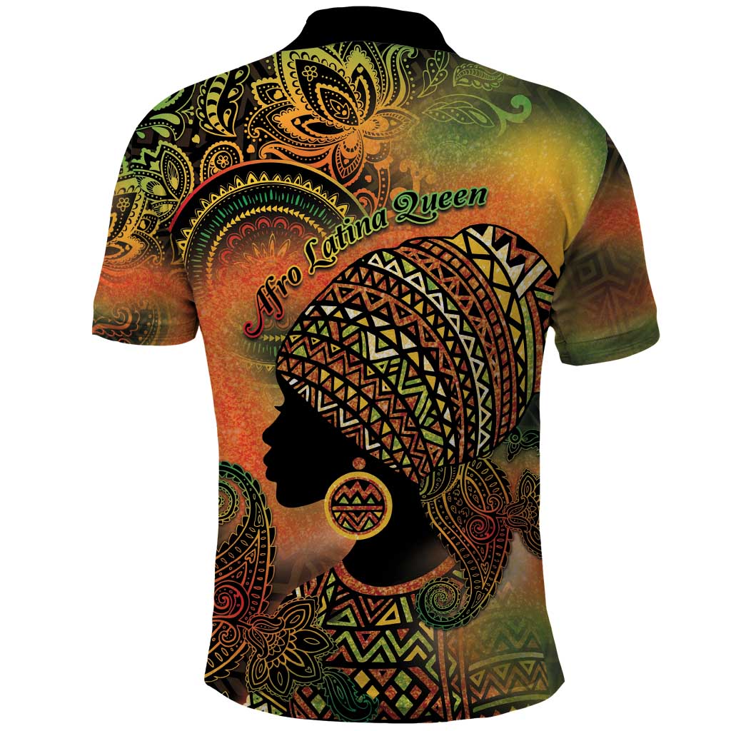 Black Women Polo Shirt Afro Latina Queen - African Pride