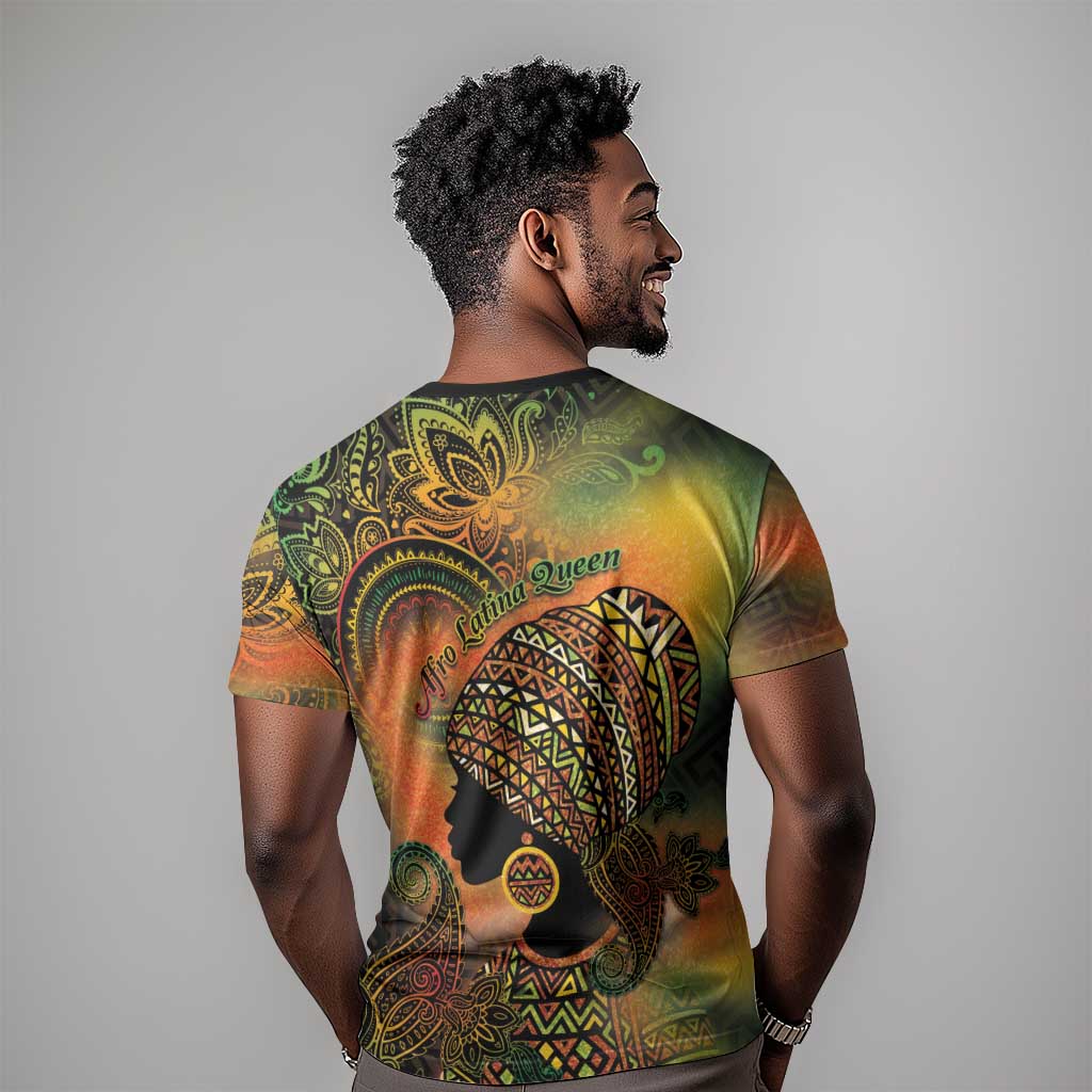 Black Women T shirt Afro Latina Queen - African Pride