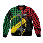 Personalized Juneteenth 1865 Sleeve Zip Bomber Jacket Break Every Chain
