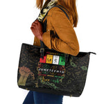 Juneteenth 1865 Leather Tote Bag Unapologetically Black