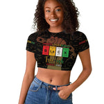 Juneteenth 1865 Raglan Cropped T shirt Unapologetically Black