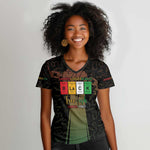 Juneteenth 1865 Women V-Neck T-Shirt Unapologetically Black