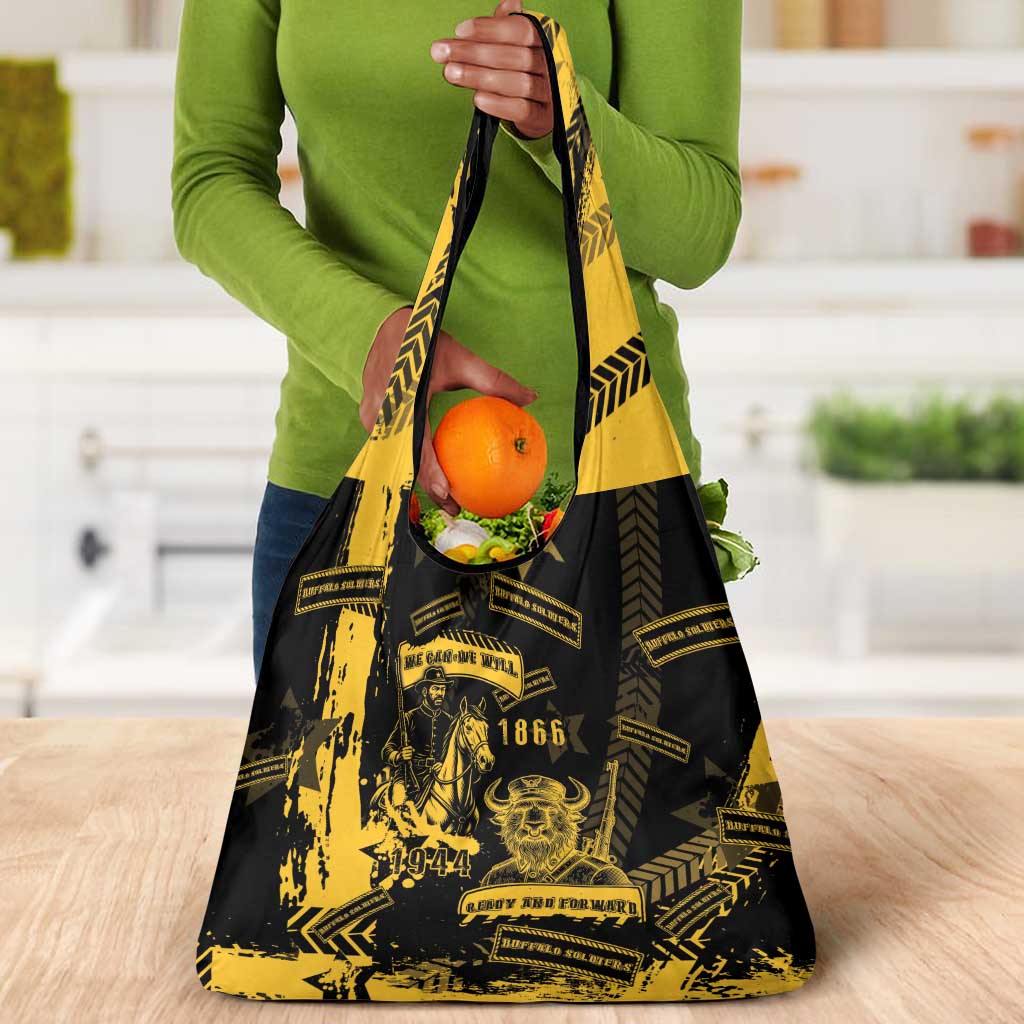 Buffalo Soldiers African American Grocery Bag Military Urban Retro Style - African Pride