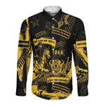 Buffalo Soldiers African American Long Sleeve Button Shirt Military Urban Retro Style - African Pride
