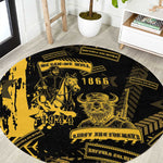 Buffalo Soldiers African American Round Carpet Military Urban Retro Style - African Pride