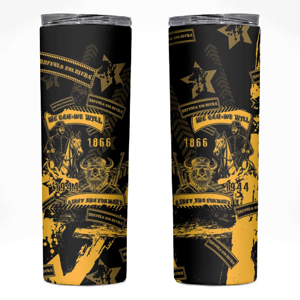 Buffalo Soldiers African American Skinny Tumbler Military Urban Retro Style - African Pride