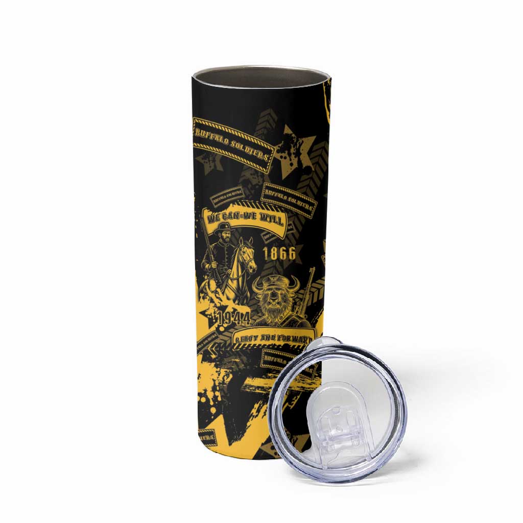 Buffalo Soldiers African American Skinny Tumbler Military Urban Retro Style - African Pride