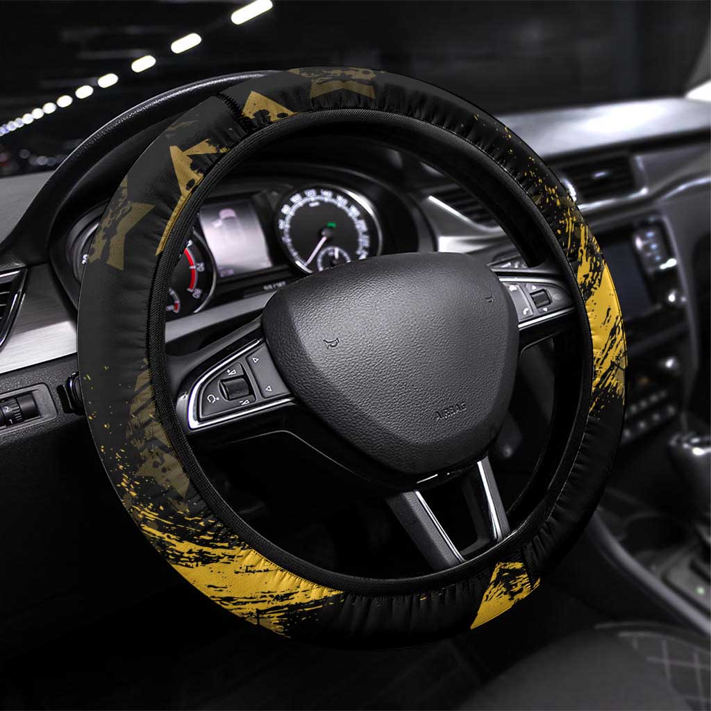 Buffalo Soldiers African American Steering Wheel Cover Military Urban Retro Style - African Pride
