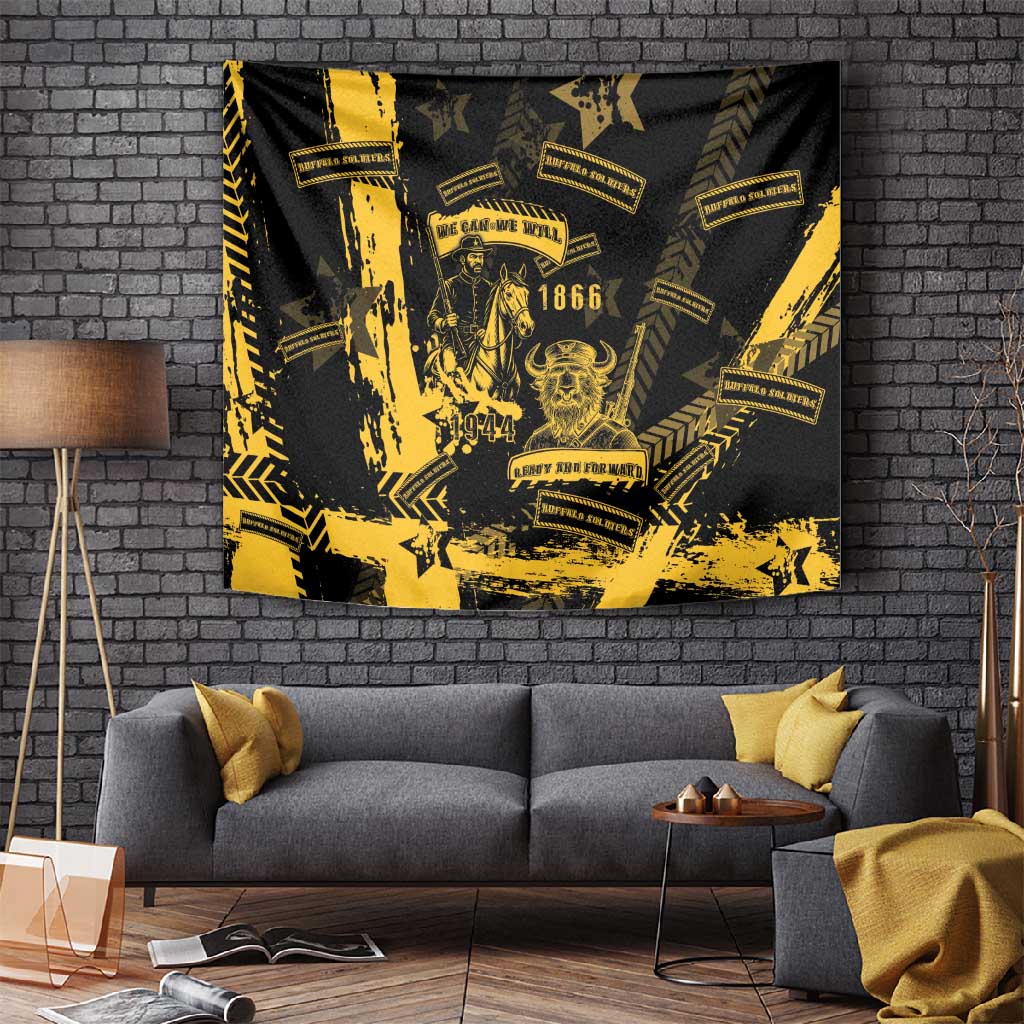 Buffalo Soldiers African American Tapestry Military Urban Retro Style - African Pride