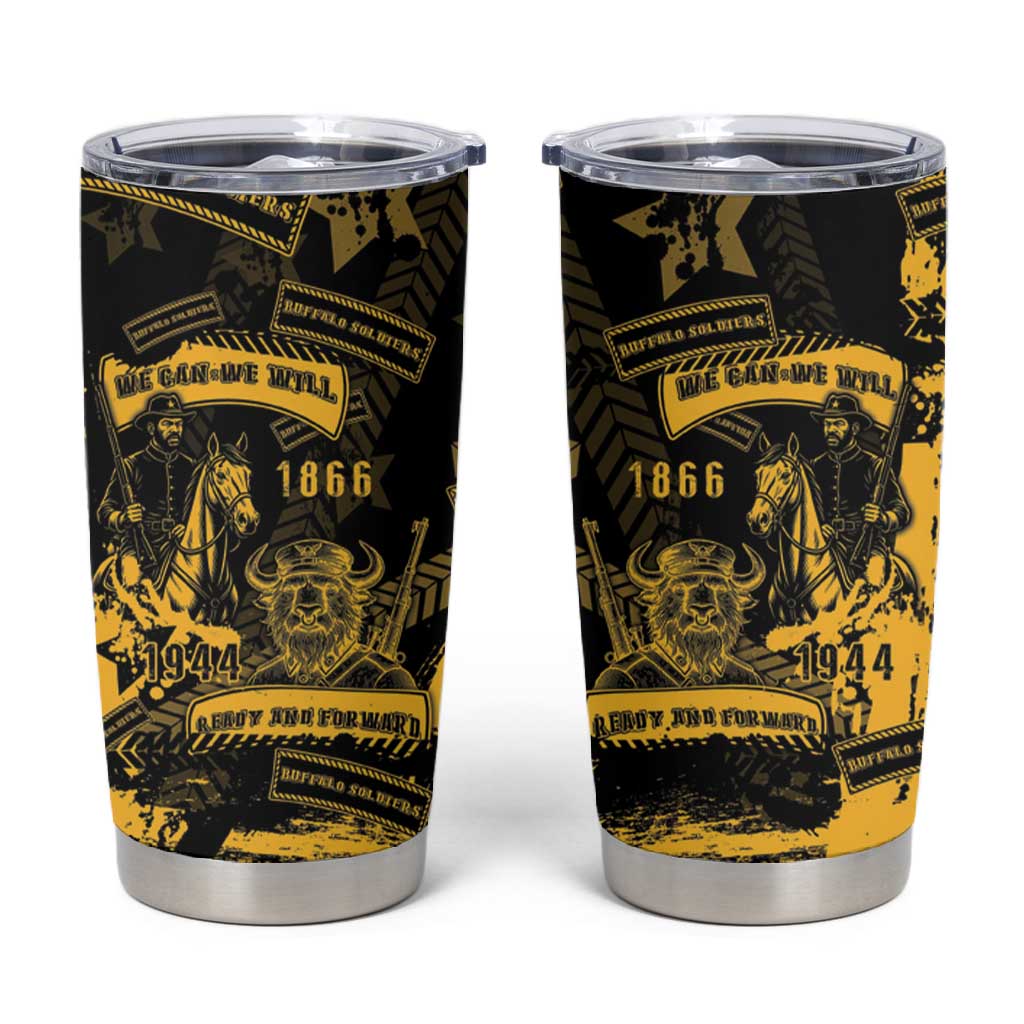 Buffalo Soldiers African American Tumbler Cup Military Urban Retro Style - African Pride
