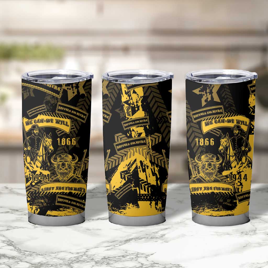 Buffalo Soldiers African American Tumbler Cup Military Urban Retro Style - African Pride