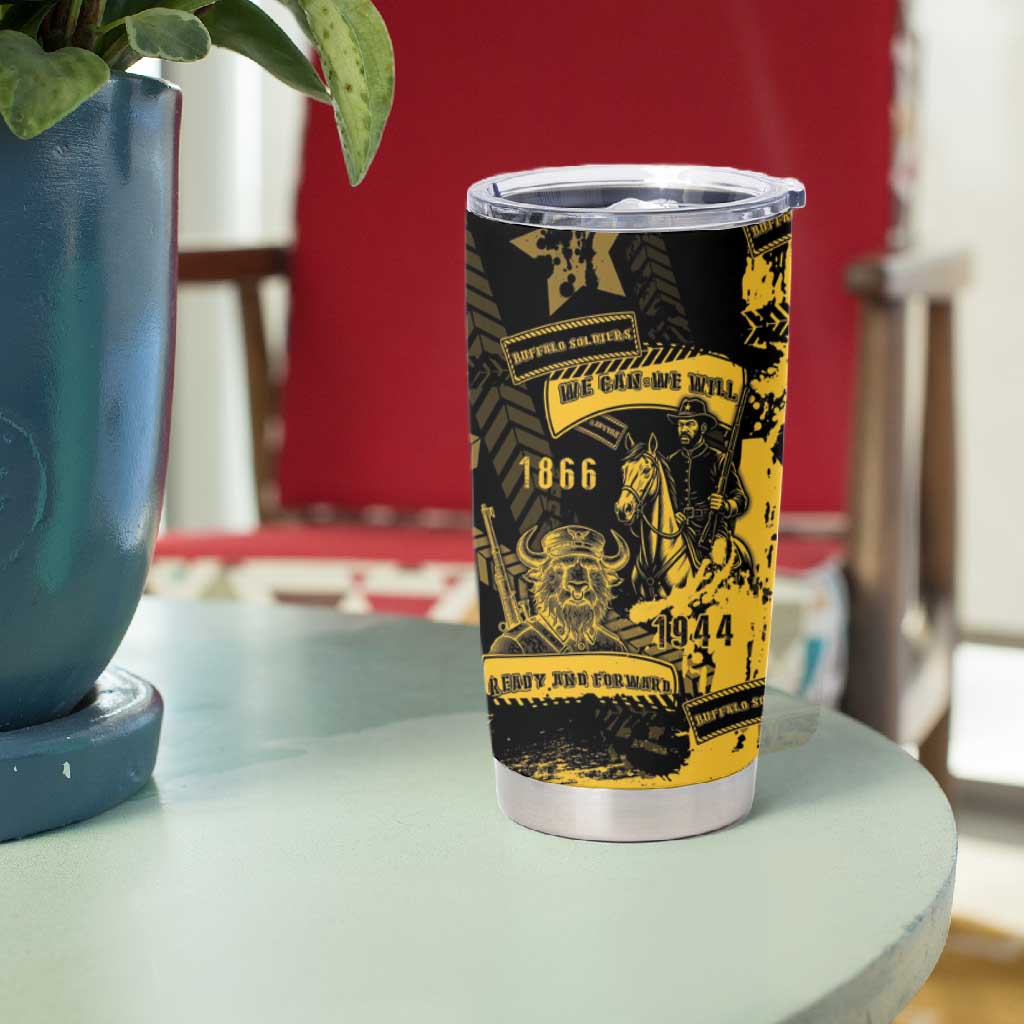 Buffalo Soldiers African American Tumbler Cup Military Urban Retro Style - African Pride