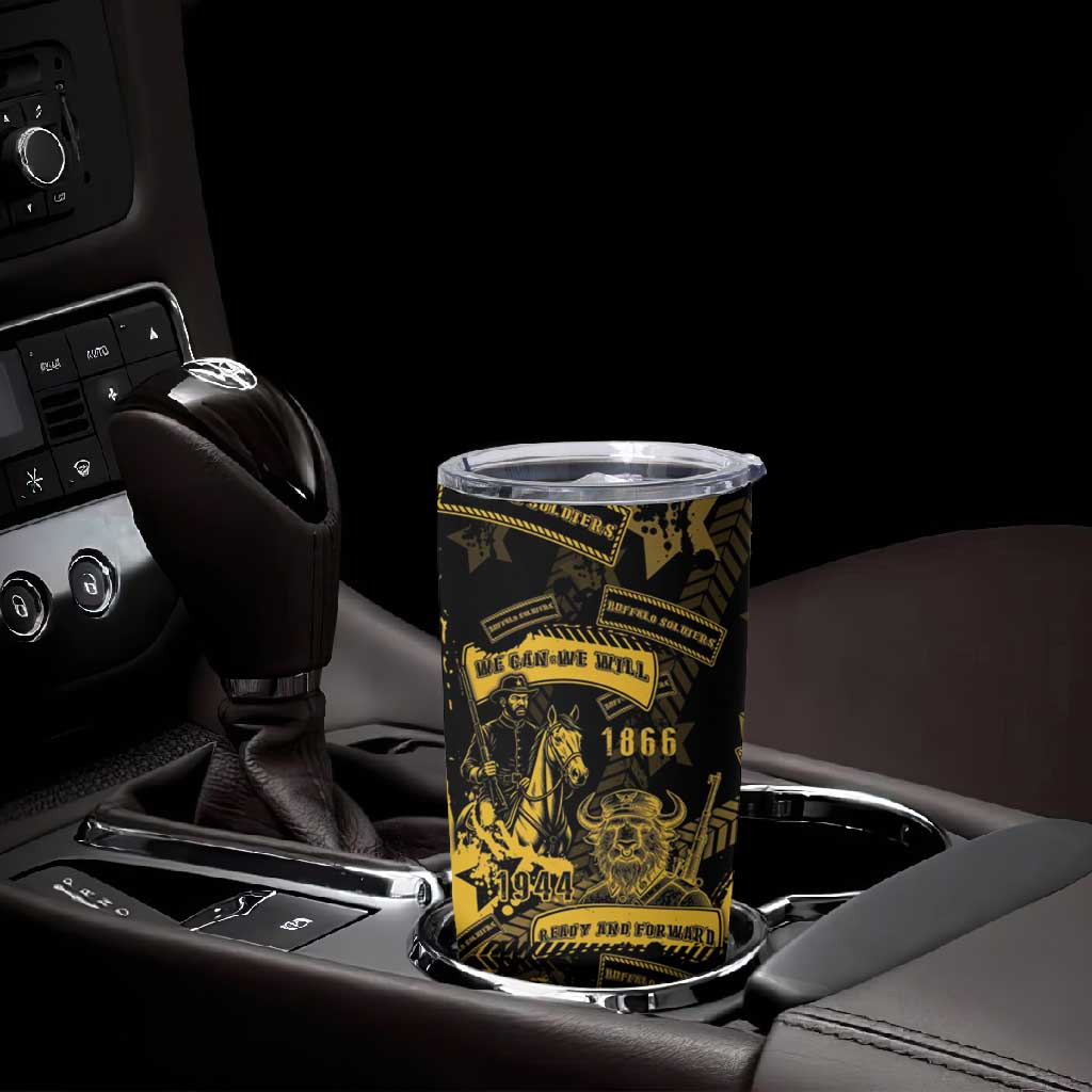 Buffalo Soldiers African American Tumbler Cup Military Urban Retro Style - African Pride