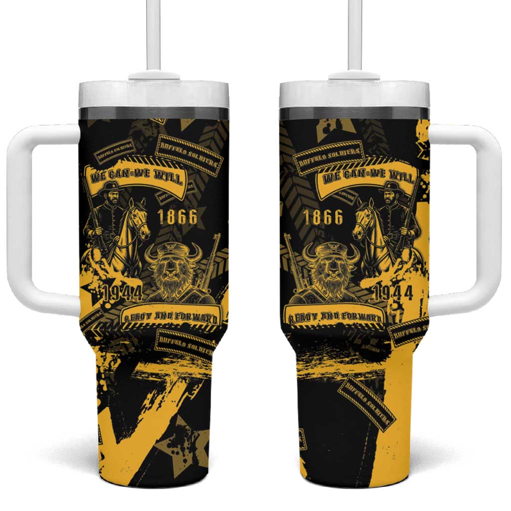 Buffalo Soldiers African American Tumbler With Handle Military Urban Retro Style - African Pride