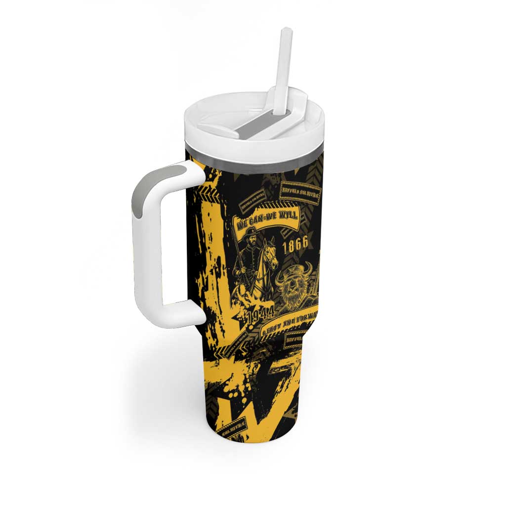 Buffalo Soldiers African American Tumbler With Handle Military Urban Retro Style - African Pride