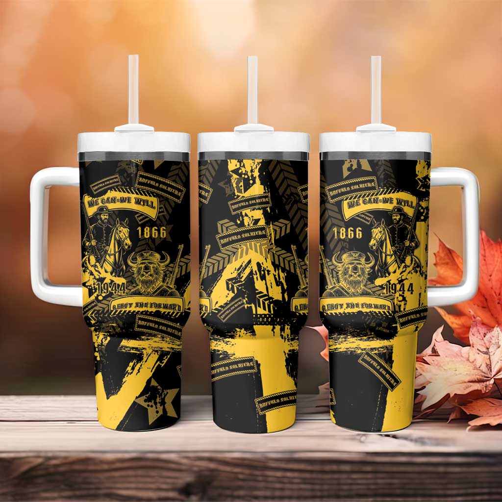 Buffalo Soldiers African American Tumbler With Handle Military Urban Retro Style - African Pride