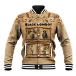 Black Cowboy Baseball Jacket African American Black History Western Grunge - African Pride