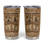 Black Cowboy Tumbler Cup African American Black History Western Grunge - African Pride