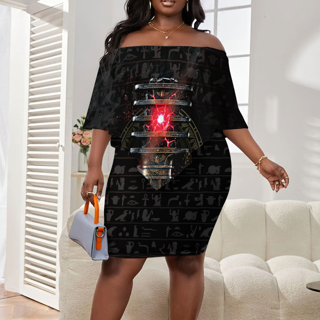 short glow in the dark dress Constellations Glow-in-the-dark Short Sleeve Midi Dress with Pockets