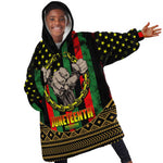 Juneteenth Celebration 2024 KId Wearable Blanket Hoodie Black History June 19