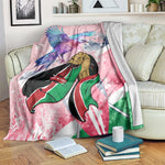 Kenya Independence Day Blanket with Lilac Breasted Roller - Unique Version