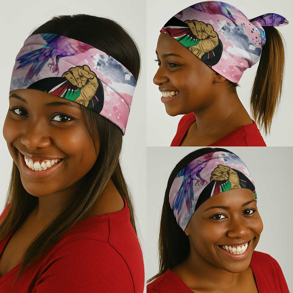 Kenya Independence Day Neck Gaiter Lilac Breasted Roller - Unique Version LT01