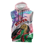 Personalized Kenya Independence Day Sleeveless Zip Hoodie with Lilac Breasted Roller - Unique Version - African Pride