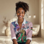 Personalized Kenya Independence Day Women Casual Shirt with Lilac Breasted Roller - Unique Version LT01