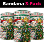 South Africa Rugby Christmas Neck Gaiter Cute Springbok and Christmas Tree LT01