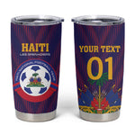 Custom Afro Haiti Football Tumbler Cup Come On Les Grenadiers