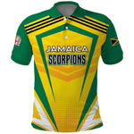 Custom Cricket Jamaica Polo Shirt Scorpions We Made Legends