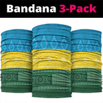 Rwanda Neck Gaiter Coat of Arms With African Pattern - African Pride