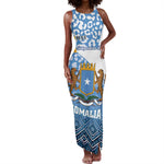 Personalized Somalia Independence Day Tank Maxi Dress African Leopard Pattern
