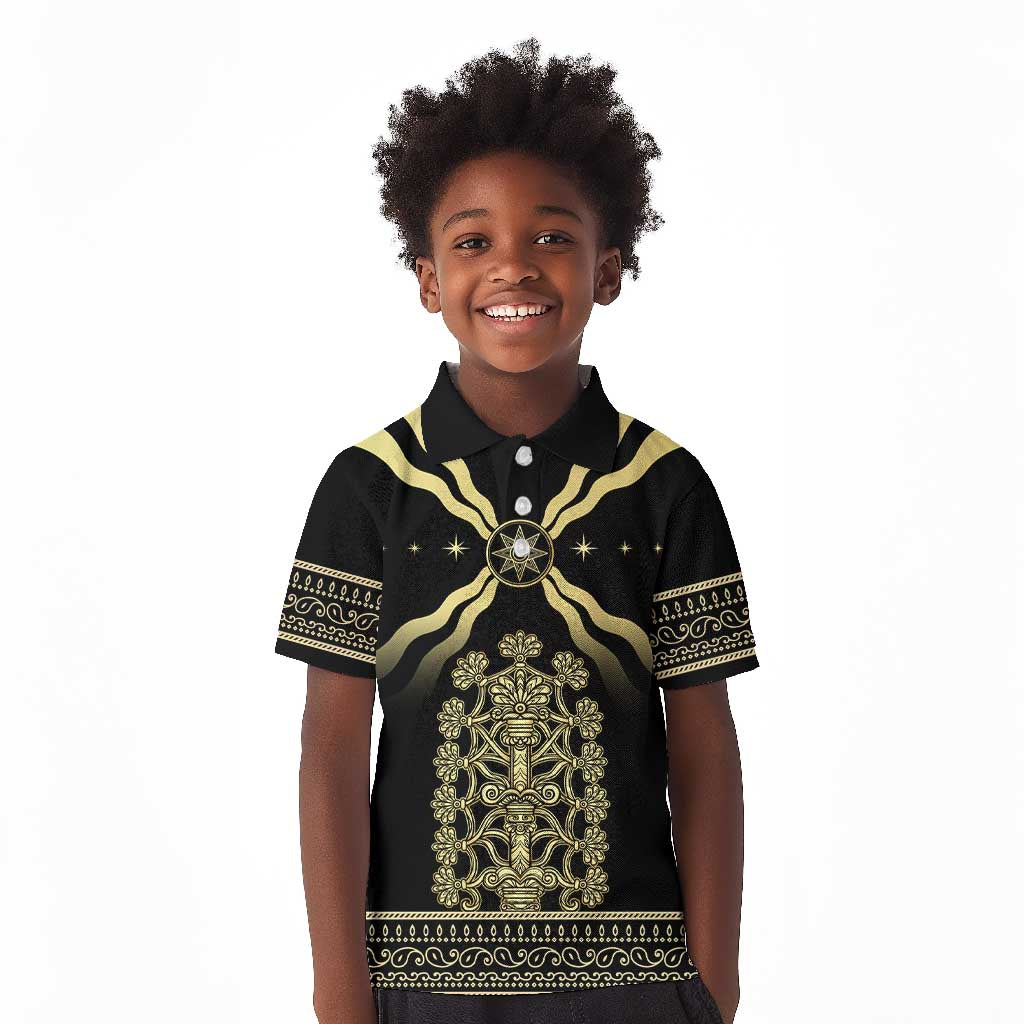 Assyria Empire Kid Polo Shirt Assyrian Mythological Spirit