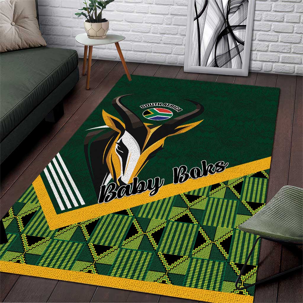 Rugby South Africa Area Rug Baby Boks Go Champions