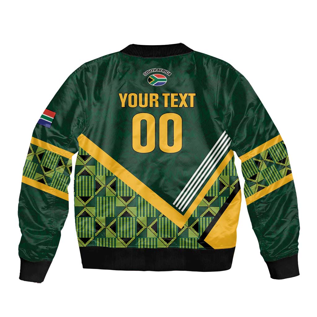 Custom Rugby South Africa Bomber Jacket Baby Boks Go Champions