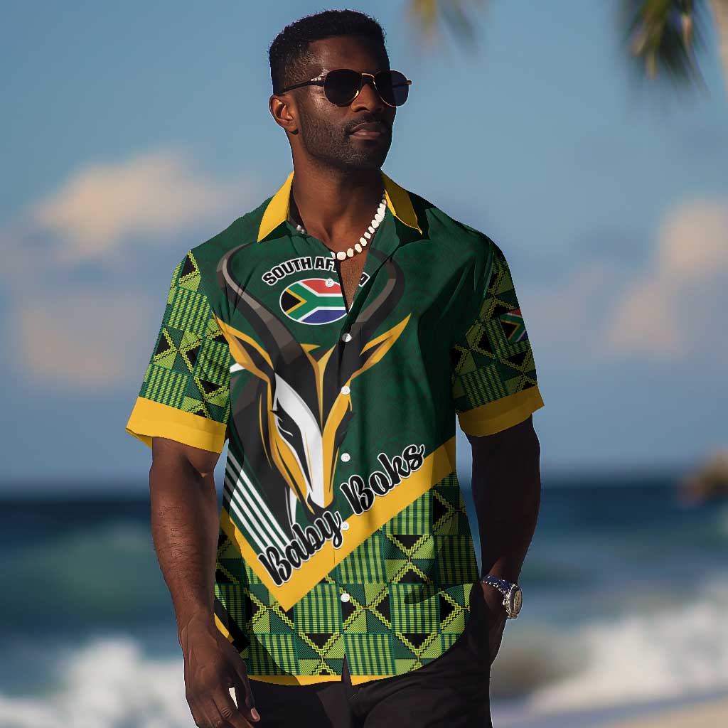 Custom Rugby South Africa Hawaiian Shirt Baby Boks Go Champions